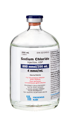Chlorure de Sodium 0,9% - 10% - 20% Ampoule Verre Injectable